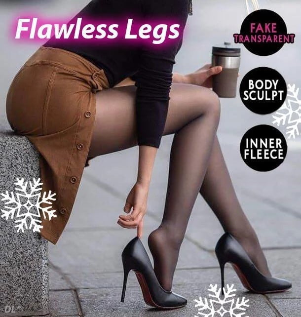 Flawless Legs Fake Translucent Warm Fleece Villi Thickened Pantyhose Thin-Thick